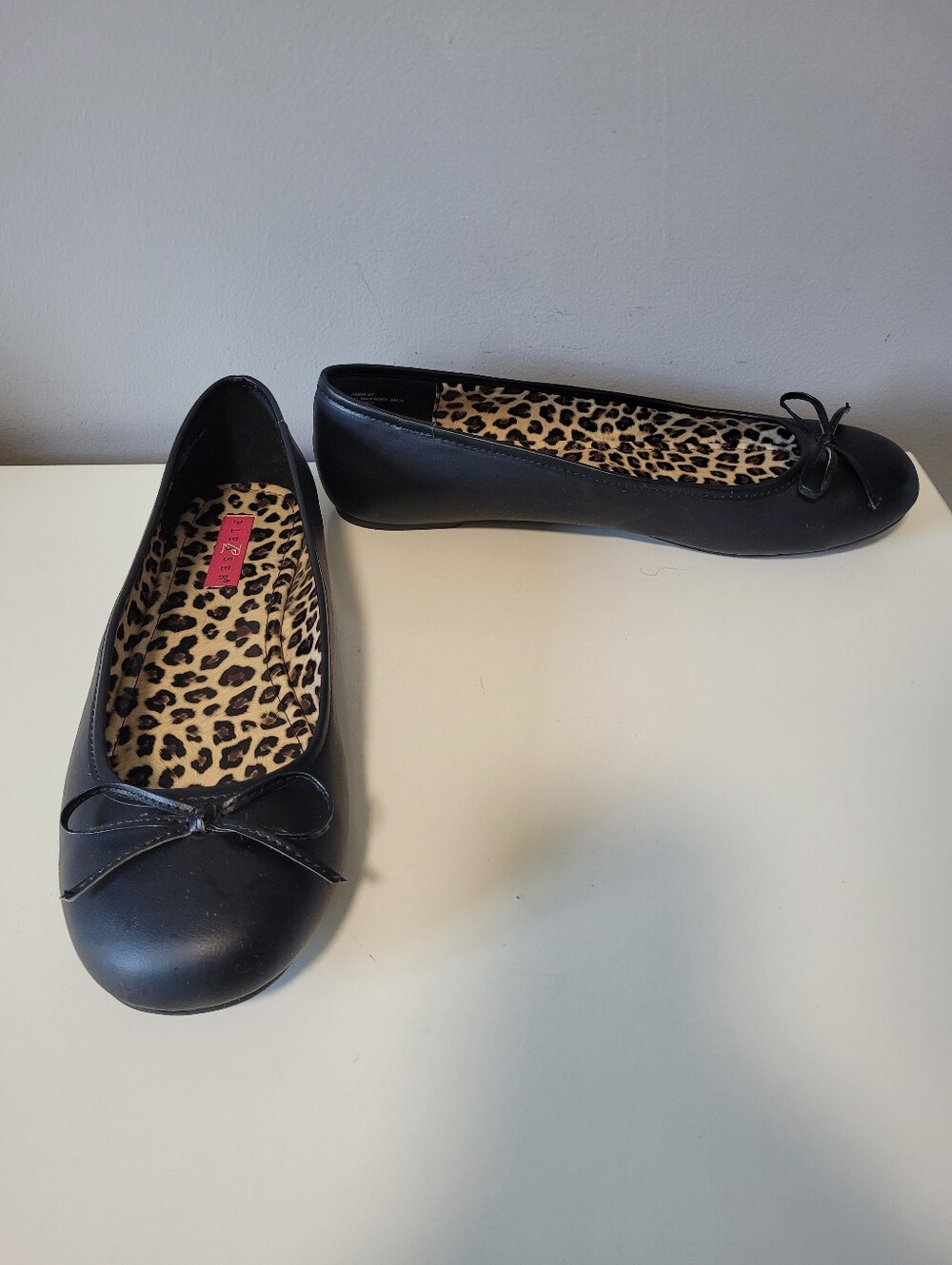 Pleaser Pink Label Anna Matte Black Ballet Flats, VGUC, Size 13
